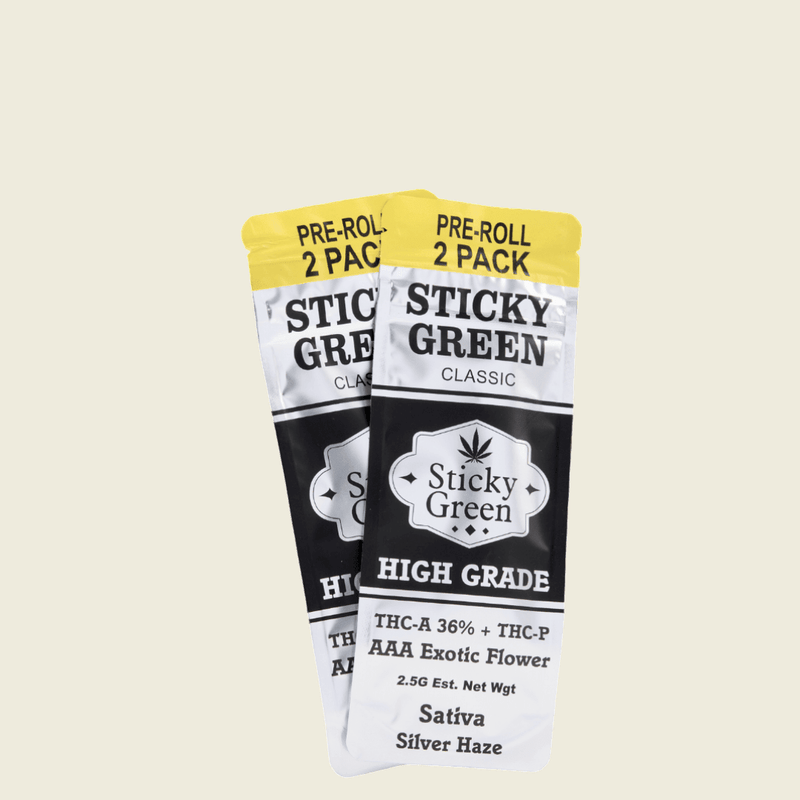 Silver Haze High Grade Pre Rolls (Sativa) - Sticky Green Flower