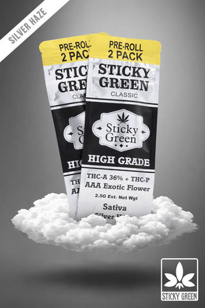 Silver Haze High Grade Pre Rolls (Sativa) - Sticky Green Flower