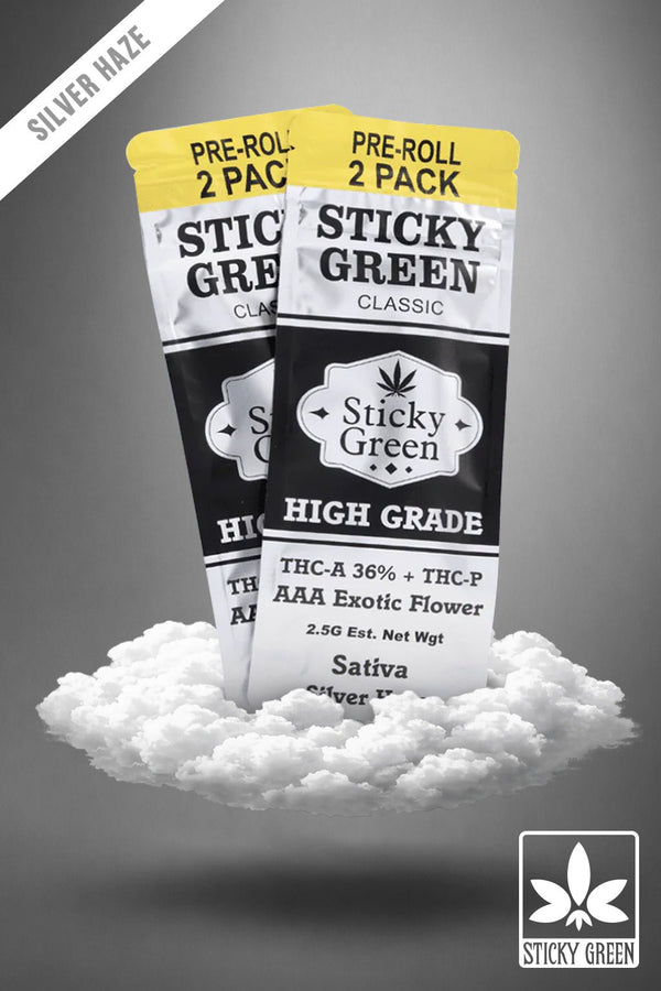 Silver Haze High Grade Pre Rolls (Sativa) - Sticky Green Flower
