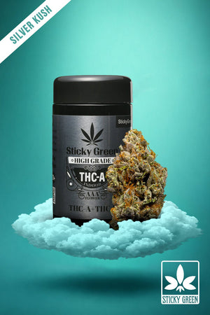Silver Kush High Grade Flower (1oz) - Sticky Green Flower