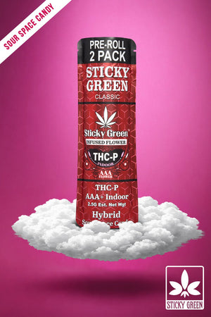 Sour Space Candy THCP Pre Rolls (Hybrid) - Sticky Green Flower
