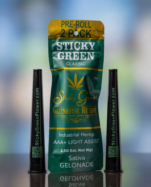 Super Boof Green House Reserve Pre Rolls (Hybrid) - Sticky Green Flower