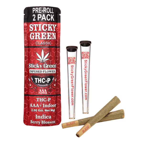 THCP 2ct Pre Rolls - Sticky Green Flower
