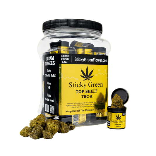 Top Shelf Flower 20 Pack (1g Each) - Sticky Green Flower