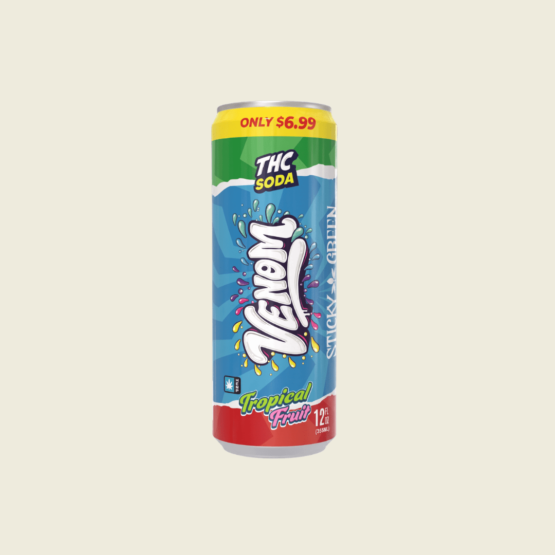 Venom THCa Soda (50mg) - Sticky Green Flower