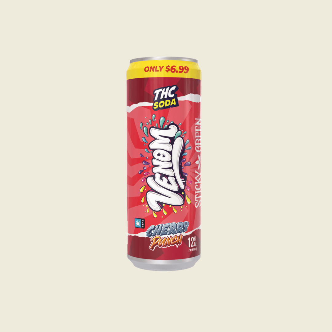 Venom THCa Soda (50mg) - Sticky Green Flower