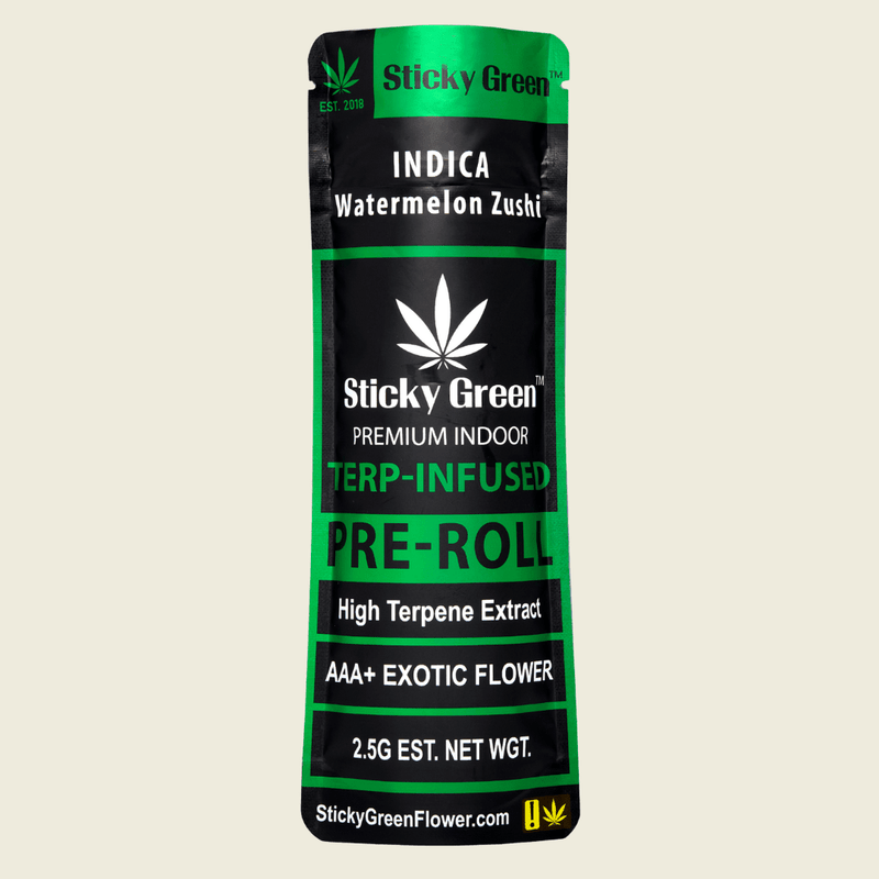 Watermelon Zushi Pre Roll Terp Infused Pre Rolls (Indica) - Sticky Green Flower