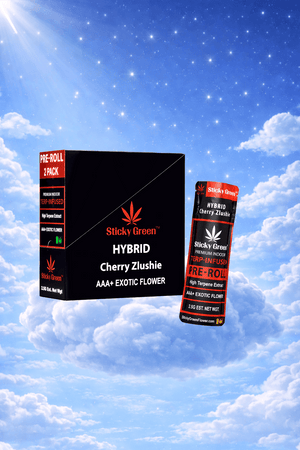 White Cherry Zlushie Pre Roll Terp Infused Pre Rolls (Hybrid) - Sticky Green Flower