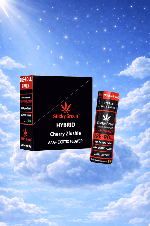 White Cherry Zlushie Pre Roll Terp Infused Pre Rolls (Hybrid) - Sticky Green Flower