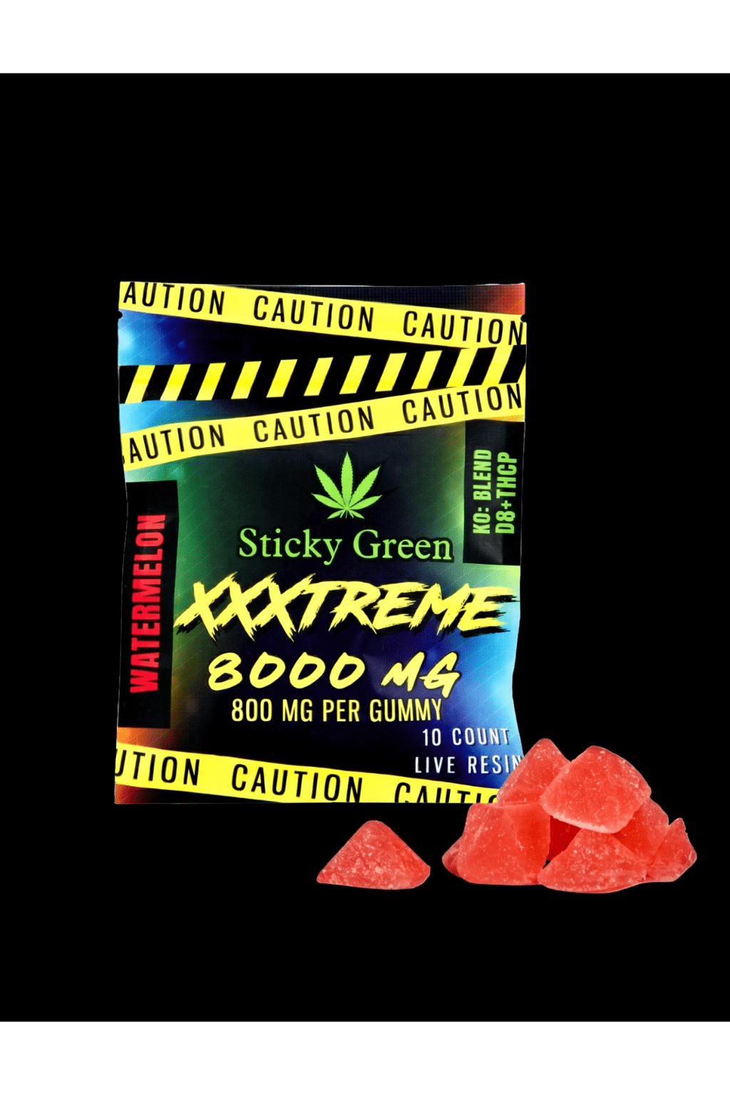 XXXtreme 8000mg Edible Gummies | Sticky Green Gummies