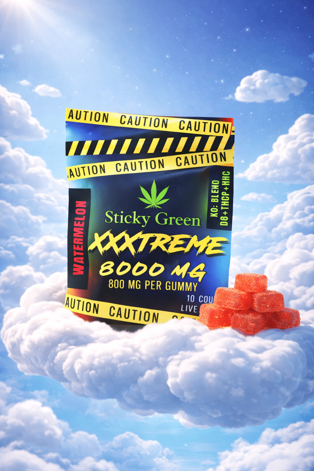 XXXtreme Gummies 8000mg - Sticky Green Flower