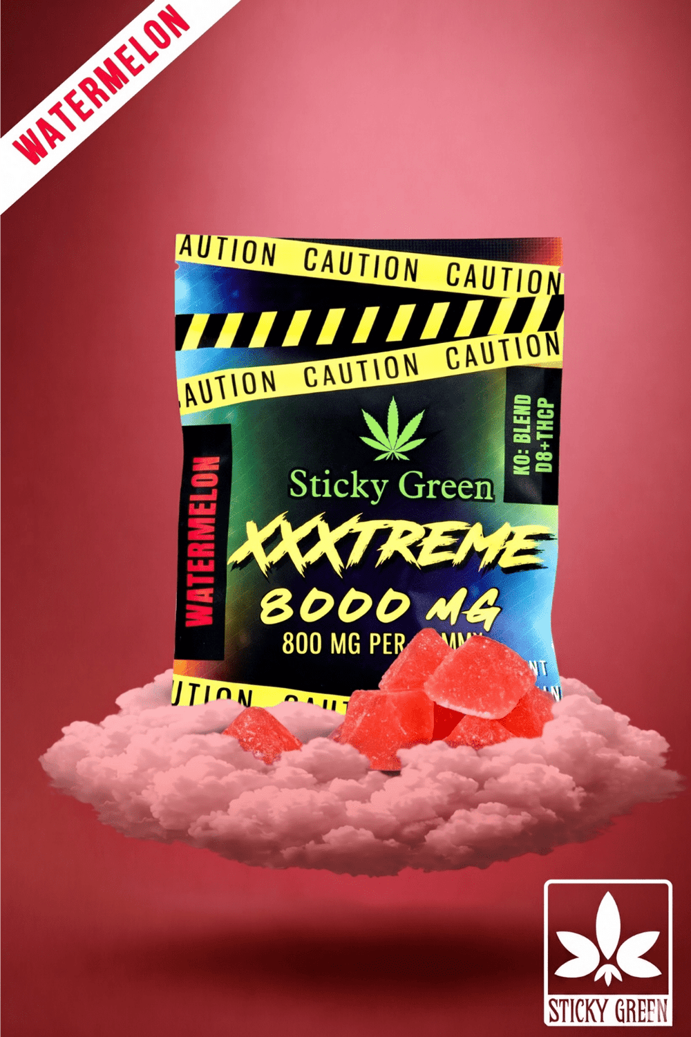 XXXtreme Gummies 8000mg - Sticky Green Flower