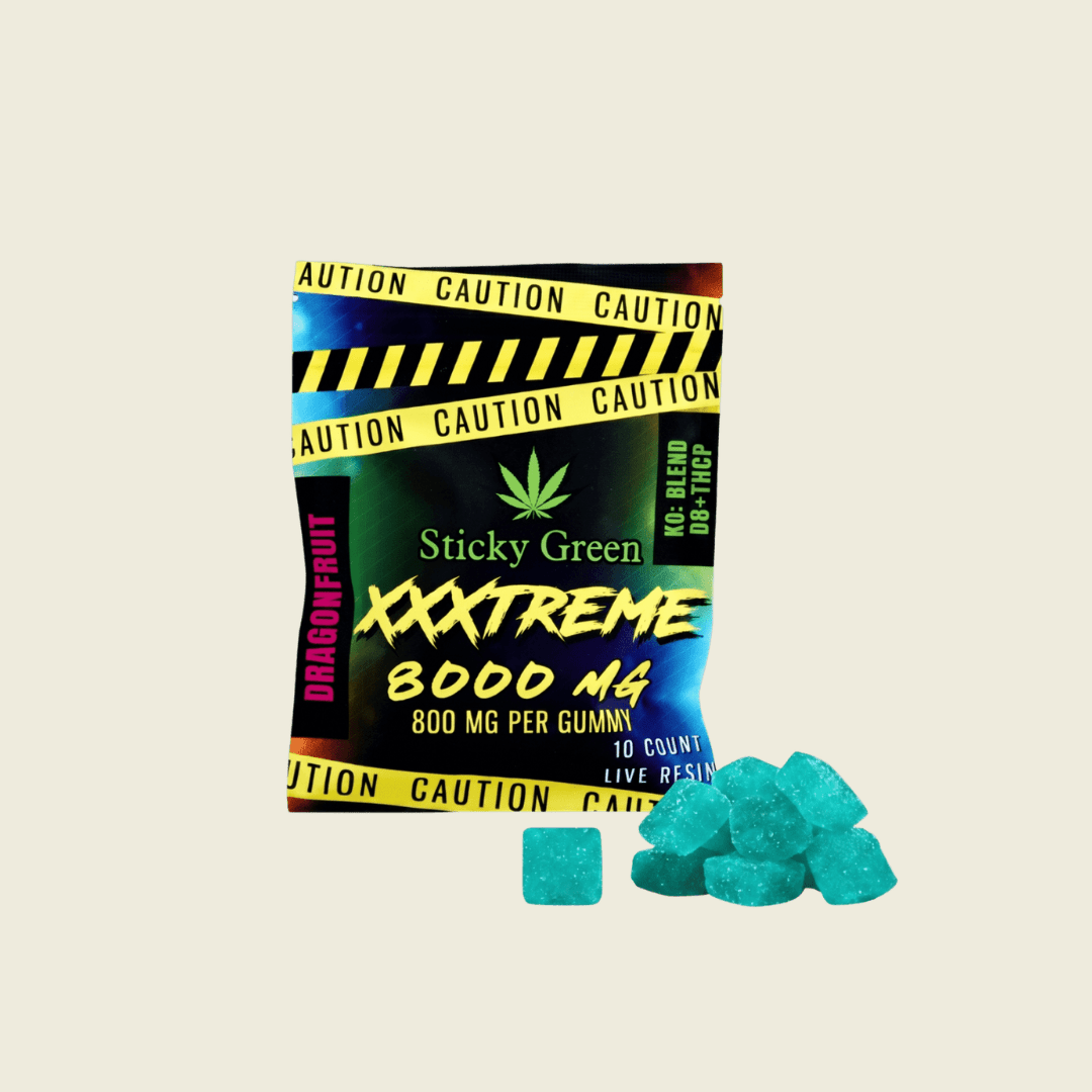 XXXtreme 8000mg Edible Gummies | Sticky Green Gummies
