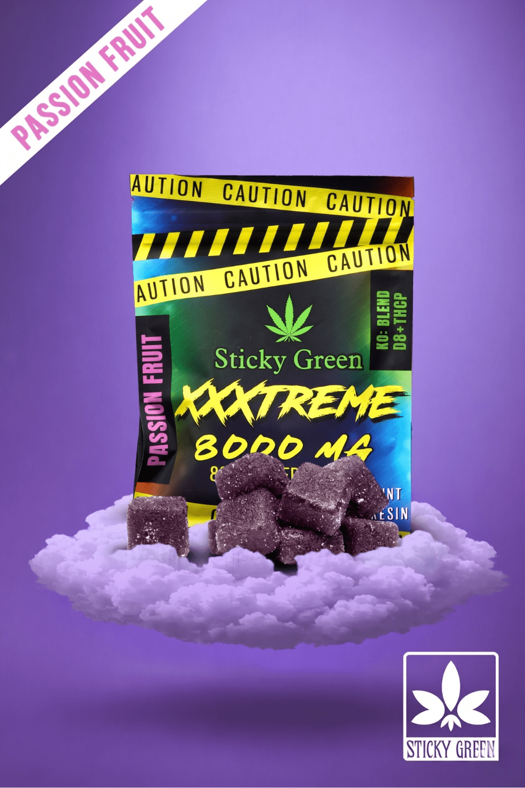 XXXtreme 8000mg Edible Gummies | Sticky Green Gummies